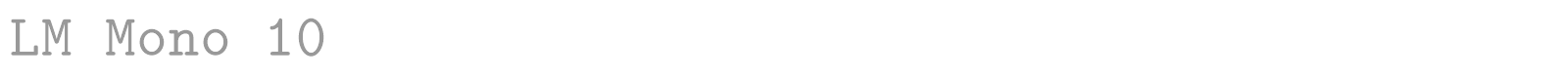 Latin Modern Mono font preview