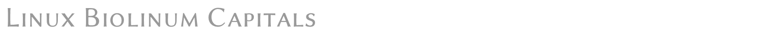 Linux Biolinum Capitals font preview