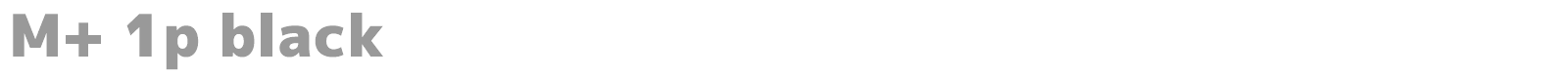 M+ 1p black font preview