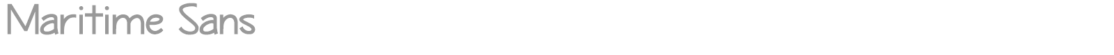 Maritime Sans font preview