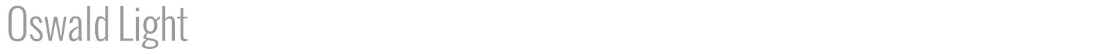 Oswald Light font preview