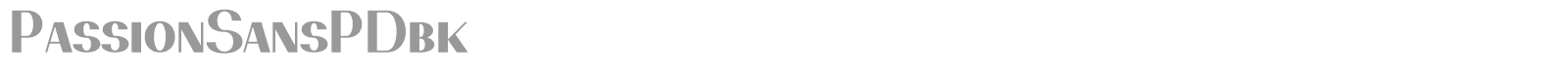 PassionSansPDbk font preview