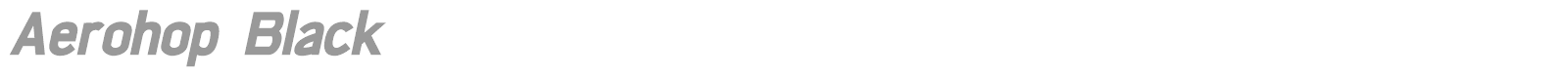 Aerohop Black font preview