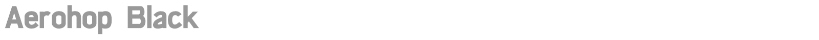 Aerohop Black font preview