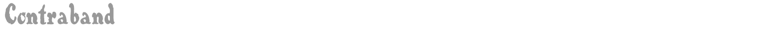 Contraband font preview