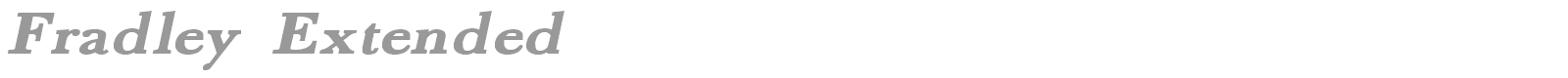 Fradley Extended font preview