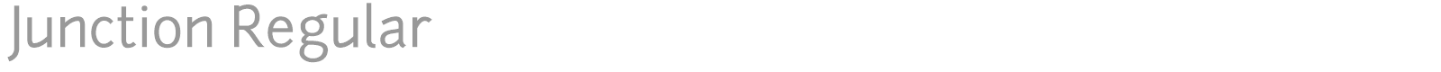 Junction font preview