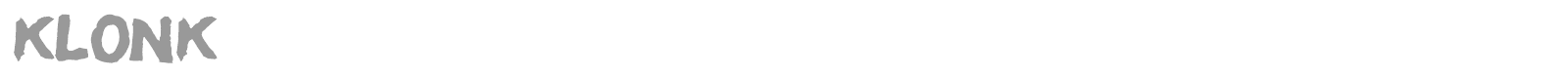 Klonk font preview