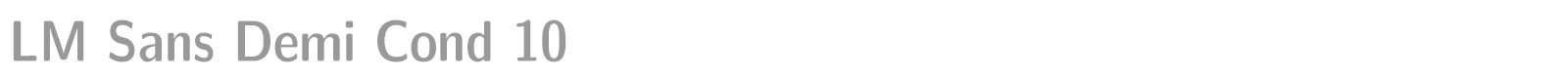 Latin Modern Sans Demi Cond font preview