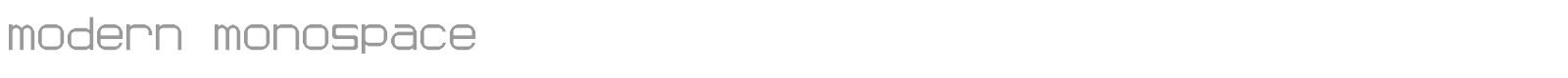 modern monospace font preview