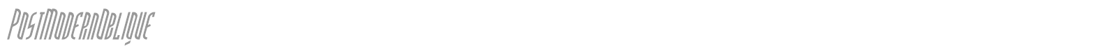 Post Modern Oblique font preview
