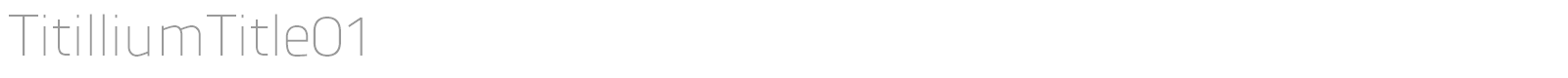 TitilliumTitle01 font preview