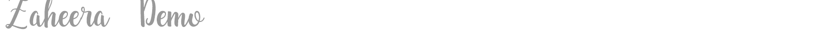 Zaheera font preview