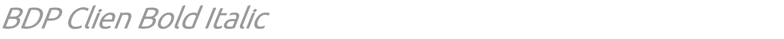 BDP Clien Bold Italic font preview