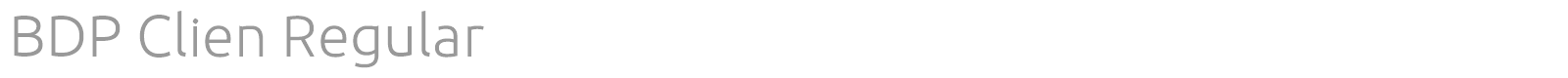 BDP Clien Regular font preview