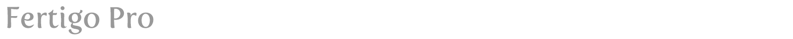 Fertigo Pro font preview