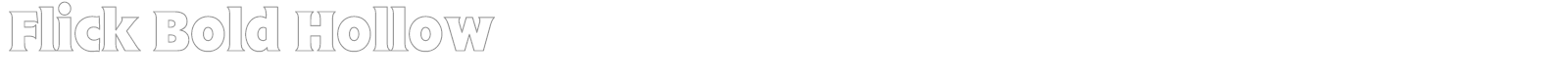Flick Bold Hollow font preview