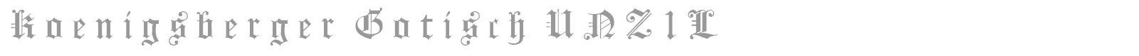 Koenigsberger font preview