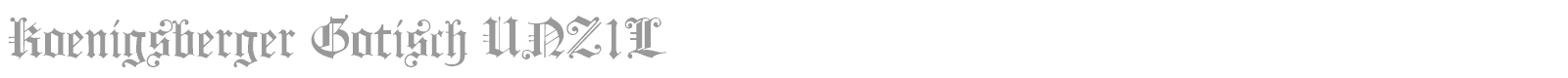 Koenigsberger font preview