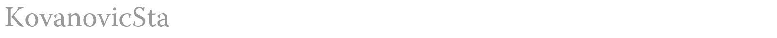 KovanovicSta font preview
