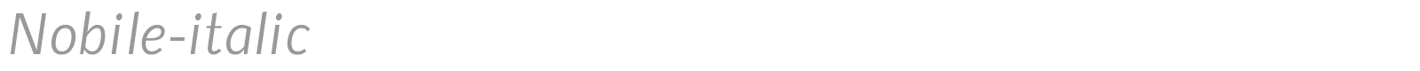 Nobile-italic font preview