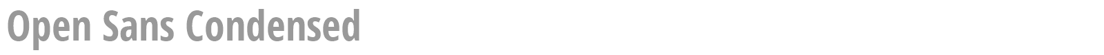 Open Sans Condensed Light font preview