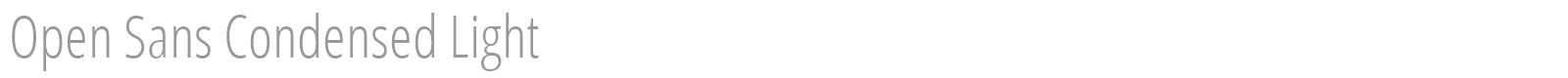 Open Sans Condensed Light font preview