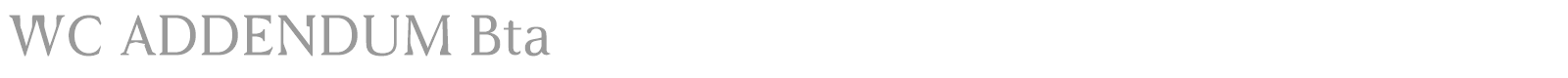 WC ADDENDUM Bta regular font preview