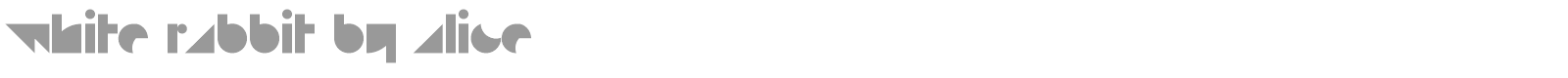 White Rabbit font preview