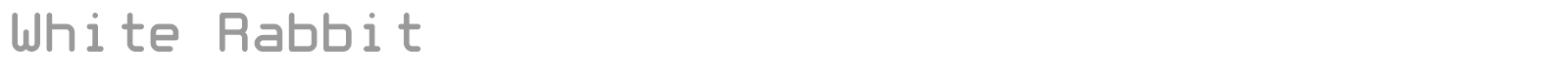 White Rabbit font preview