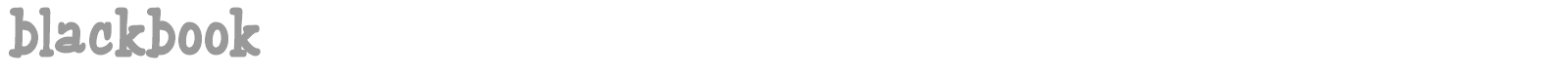 Blackbook font preview