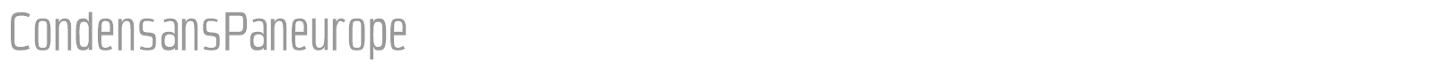 CondensansPaneurope font preview