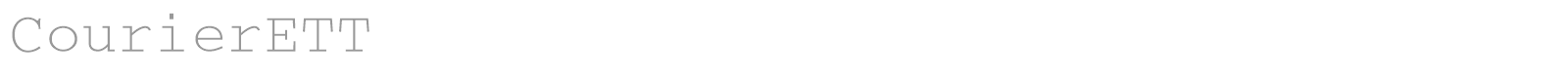 CourierETT font preview