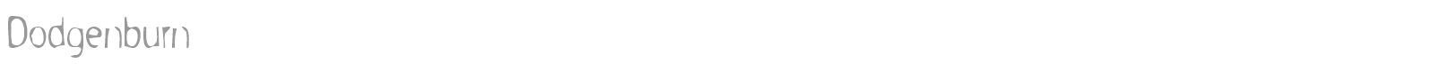 Dodgenburn font preview