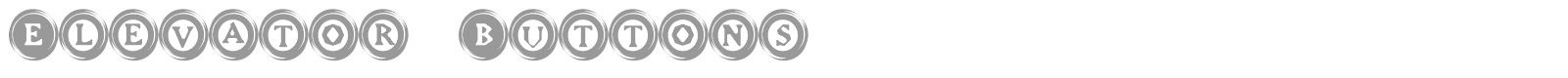 Elevator Buttons font preview