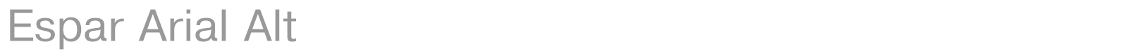 Espar Arial Alt font preview
