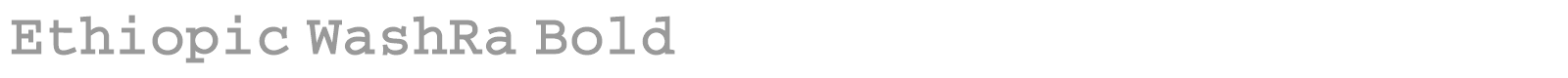 Ethiopic WashRa Bold font preview