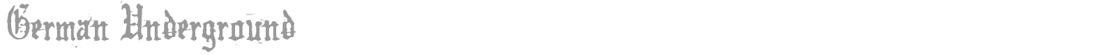 German Underground font preview
