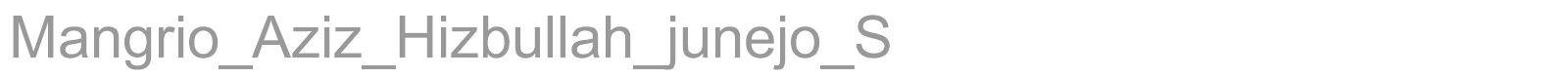Mangrio_Aziz_Hizbullah_junejo_S font preview