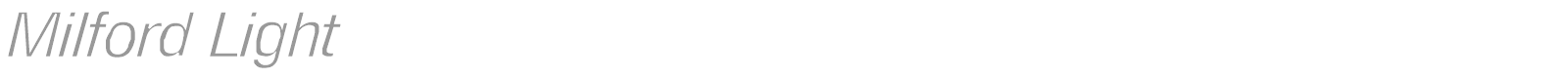 Milford Light font preview