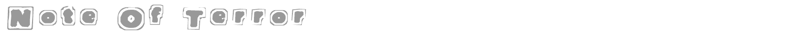 Note Of Terror font preview
