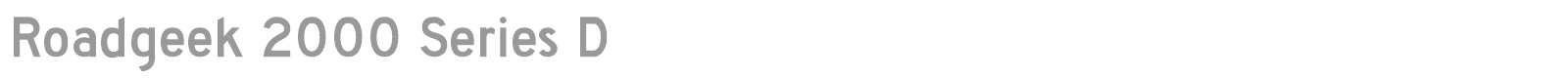 Roadgeek 2000 Series C font preview