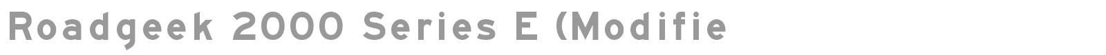 Roadgeek 2000 Series C font preview