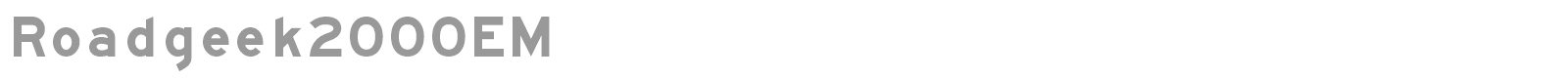 Roadgeek 2000 Series C font preview