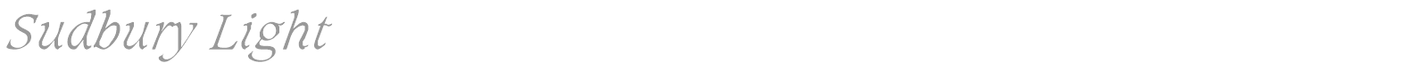 Sudbury Light font preview