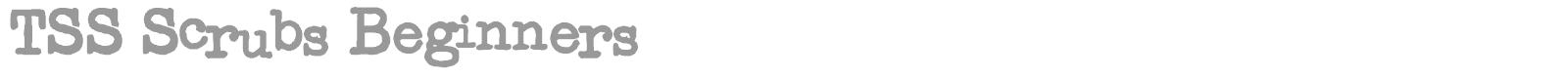 TSS Scrubs Beginners font preview