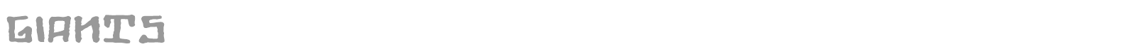 Giants font preview