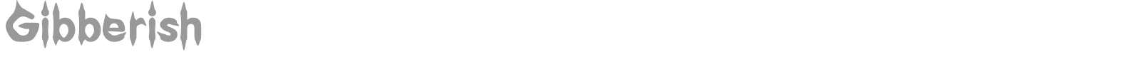 Gibberish font preview