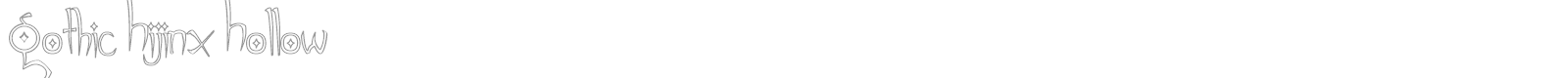 Gothic Hijinx font preview