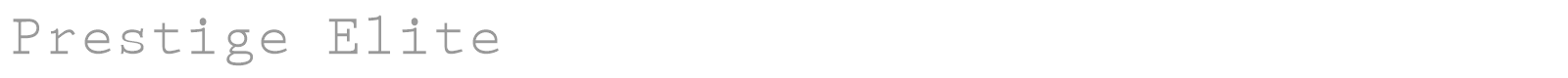 Prestige Elite font preview